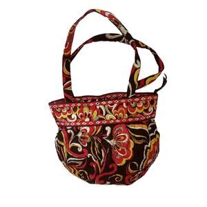 Vera Bradley Puccini Multi-color Cotton Blend Shoulder Bag Retired